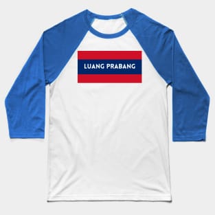 Luang Prabang City in Laos Flag Colors Baseball T-Shirt